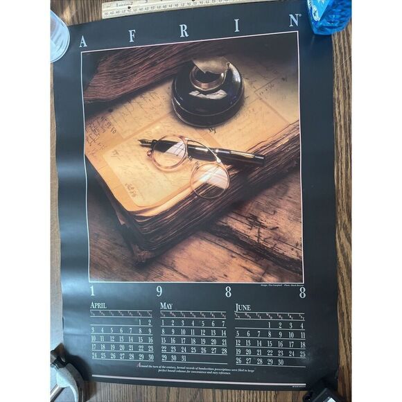 Vintage 1988 Historical Prescriptions Pharmacy Pharmacist Poster Afrin Promo - Picture 1 of 15